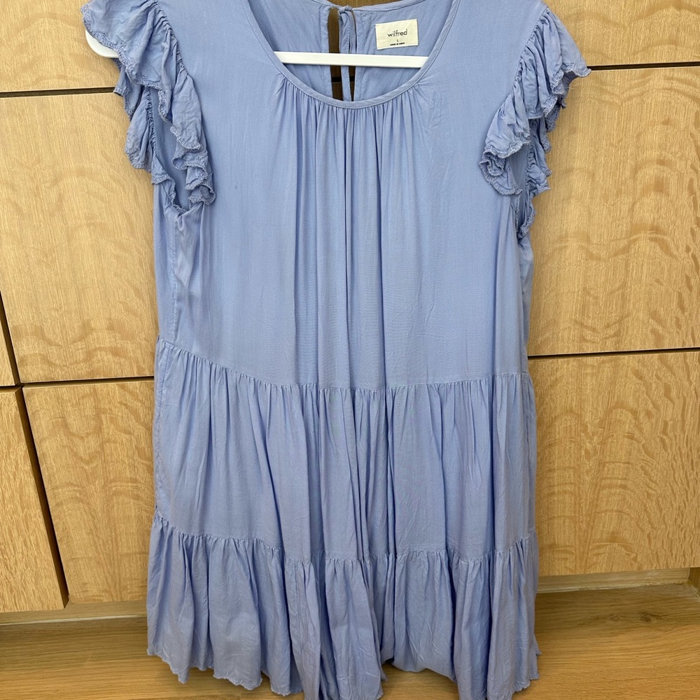 Wilfred Soft Blue Gathered Dress